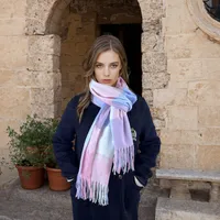 Women's Casual Simple Style Color Block Imitation Cashmere Tassel Scarf sku image 14