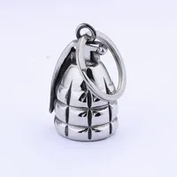 Retro Punk Bell Skull 304 Stainless Steel Keychain sku image 2
