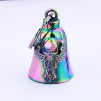 Retro Punk Bell Skull 304 Stainless Steel Keychain sku image 1