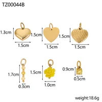 Simple Style Heart Shape Rose Beaded Resin Titanium Steel Inlay Zircon Jewelry Accessories sku image 8