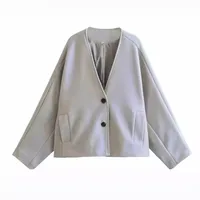 Women's European And American Wind Streetwear Solid Color Single Breasted Coat main image 4