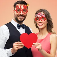 Valentine'S Day Cute Heart Shape Plastic Party Party Glasses Party Accessories 1 Piece main image 1
