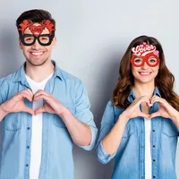 Valentine'S Day Cute Heart Shape Plastic Party Party Glasses Party Accessories 1 Piece main image 3