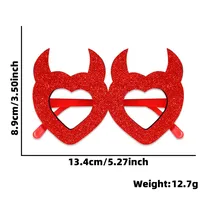 Valentine'S Day Cute Heart Shape Plastic Party Party Glasses Party Accessories 1 Piece sku image 2