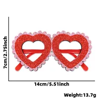 Valentine'S Day Cute Heart Shape Plastic Party Party Glasses Party Accessories 1 Piece sku image 5