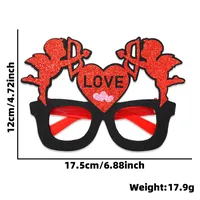 Valentine'S Day Cute Heart Shape Plastic Party Party Glasses Party Accessories 1 Piece sku image 9