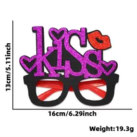 Valentine'S Day Cute Heart Shape Plastic Party Party Glasses Party Accessories 1 Piece sku image 7
