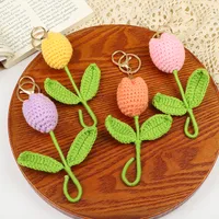 Cute Flower Yarn Knitting Unisex Keychain main image 4