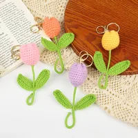 Cute Flower Yarn Knitting Unisex Keychain main image 1