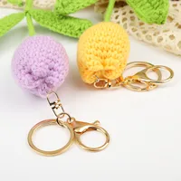 Cute Flower Yarn Knitting Unisex Keychain main image 3