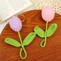 Cute Flower Yarn Knitting Unisex Keychain main image 5