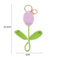 Cute Flower Yarn Knitting Unisex Keychain main image 2