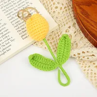 Cute Flower Yarn Knitting Unisex Keychain sku image 1