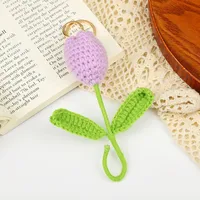 Cute Flower Yarn Knitting Unisex Keychain sku image 2