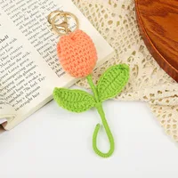 Cute Flower Yarn Knitting Unisex Keychain sku image 3