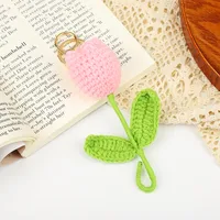 Cute Flower Yarn Knitting Unisex Keychain sku image 4