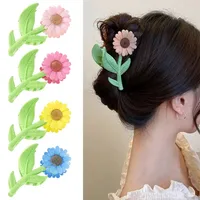 Women's Pastoral Sunflower Plastic Hair Claws main image 4