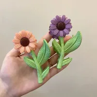 Women's Pastoral Sunflower Plastic Hair Claws main image 3