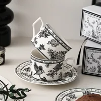 Casual Classical Flower Ceramics Coffee Cup 1 Set main image 2