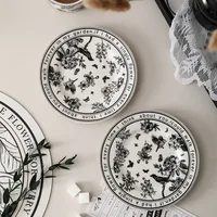 Casual Classical Flower Ceramics Coffee Cup 1 Set main image 3