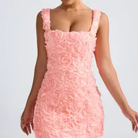 Women's Sheath Dress Elegant Sexy Strap Sleeveless Flower Short Mini Dress Casual Holiday Tea Party main image 4