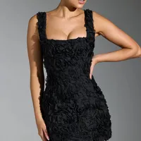 Women's Sheath Dress Elegant Sexy Strap Sleeveless Flower Short Mini Dress Casual Holiday Tea Party main image 2