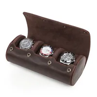 Solid Color Crazy Horse Leather School Daily Graduation Simple Style Solid Color Watch Box main image 4