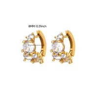 1 Pair Simple Style Geometric Heart Shape 304 Stainless Steel Earrings main image 2
