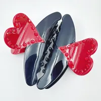 Women's Elegant Sweet Heart Shape Acetic Acid Sheets Rhinestones Hair Claws main image 1