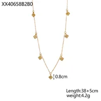 Simple Style Geometric Titanium Steel Beaded Plating Inlay Natural Stone Zircon Women's Necklace main image 5