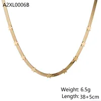 Simple Style Geometric Titanium Steel Beaded Plating Inlay Natural Stone Zircon Women's Necklace sku image 1