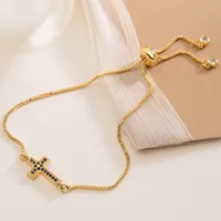 Retro Simple Style Cross Copper Women's Bracelets main image 4