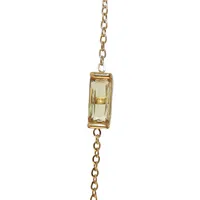 Vintage Style Simple Style Rectangle 304 Stainless Steel Inlay Birthstone 18K Gold Plated Women's Bracelets Necklace sku image 12