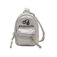 Unisex Mini Pu Leather Letter Cute Streetwear Square Zipper Coin Purse sku image 1