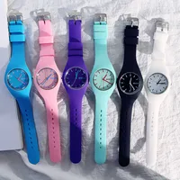 Casual Solid Color Buckle Quartz main image 2