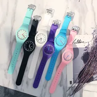 Casual Solid Color Buckle Quartz main image 1
