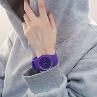 Casual Solid Color Buckle Quartz main image 5