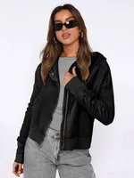 Explosions Sweater Zipper Button Long Sleeve Loose Casual Top Autumn And Winter Fashion Brand All-match Hoodie sku image 2