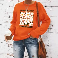 Women's Hoodie Long Sleeve Hoodies & Sweatshirts Casual Letter Flower main image 1