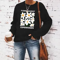Women's Hoodie Long Sleeve Hoodies & Sweatshirts Casual Letter Flower main image 4