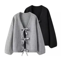 Women's Sweater Long Sleeve Sweaters & Cardigans Vacation Simple Style Bow Knot main image 1
