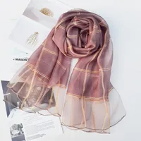 Women's Chinoiserie Ethnic Style Stripe Artificial Cotton  Silk Nylon Silk Scarf sku image 70