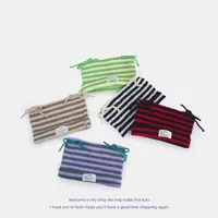 Women's Cartoon Style Simple Style Stripe Knitting Eaveless Wool Cap main image 2