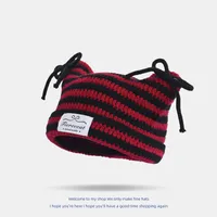 Women's Cartoon Style Simple Style Stripe Knitting Eaveless Wool Cap sku image 5