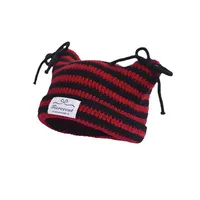 Women's Cartoon Style Simple Style Stripe Knitting Eaveless Wool Cap main image 5