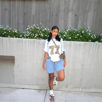 Women's T-shirt Short Sleeve T-Shirts Streetwear Number Leopard main image 2