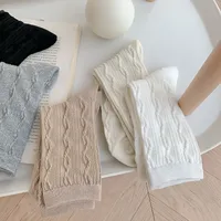Women's Basic Solid Color Cotton Crew Socks A Pair main image 2