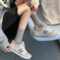 Women's Basic Solid Color Cotton Crew Socks A Pair main image 4
