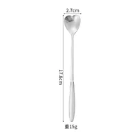 Stainless Steel Cherry Blossom Spoon Household Creative New Style Gold Long Handle Ice Spoon Coffee Mixing Spoon Dessert Spoon Tableware Wholesale sku image 5