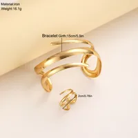 Casual Simple Style Geometric Alloy Women's Rings Plain Bracelet main image 3